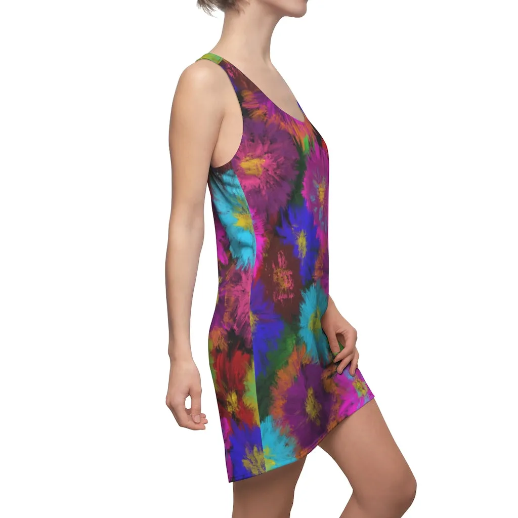 Women's Cut & Sew Racerback Dress - Fancy Flora