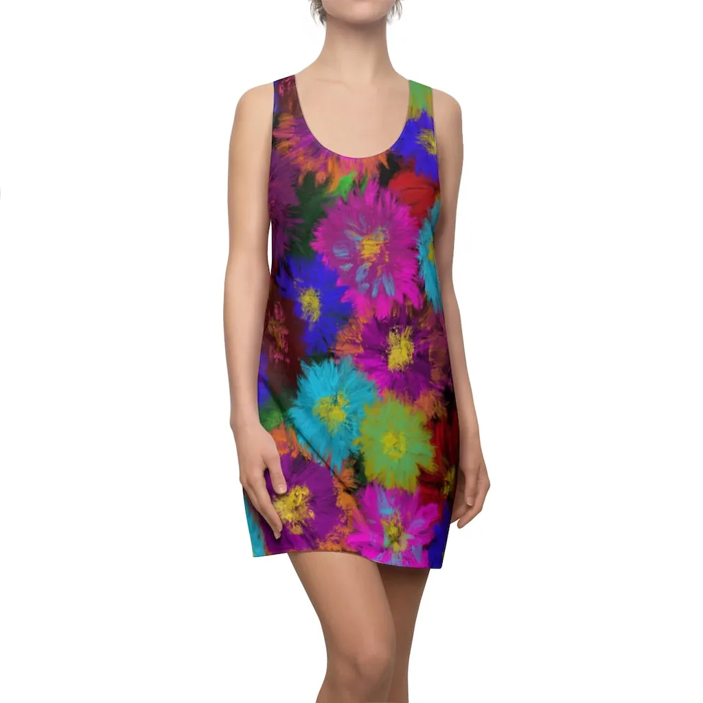 Women's Cut & Sew Racerback Dress - Fancy Flora