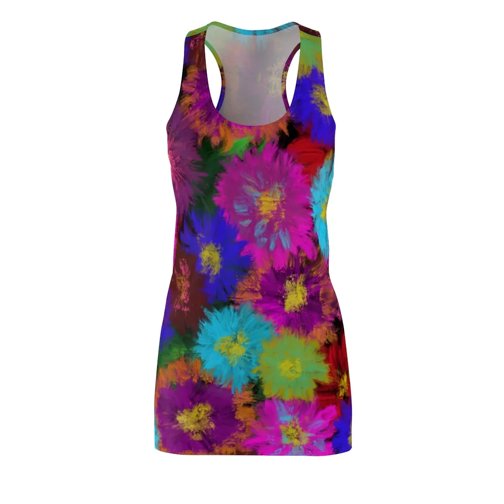 Women's Cut & Sew Racerback Dress - Fancy Flora