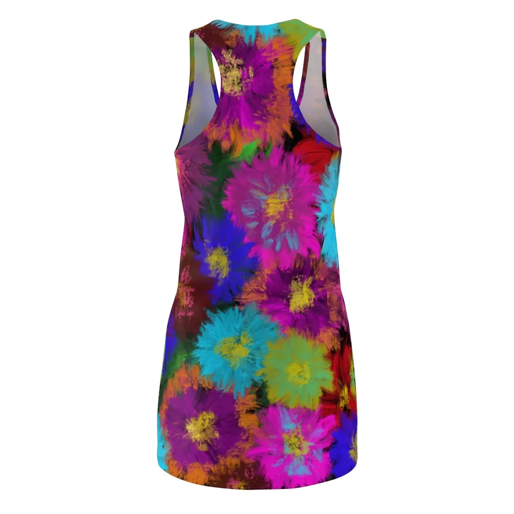 Women's Cut & Sew Racerback Dress - Fancy Flora