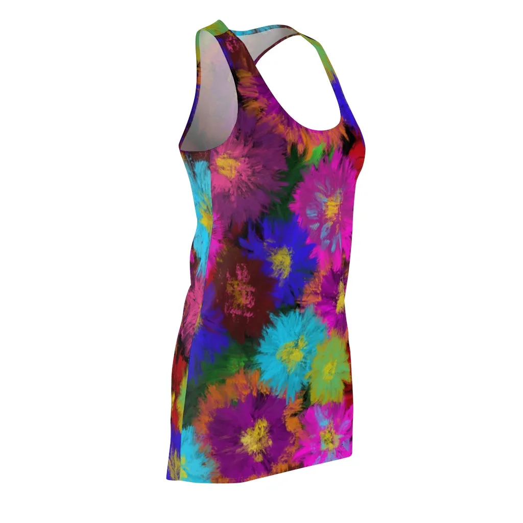 Women's Cut & Sew Racerback Dress - Fancy Flora