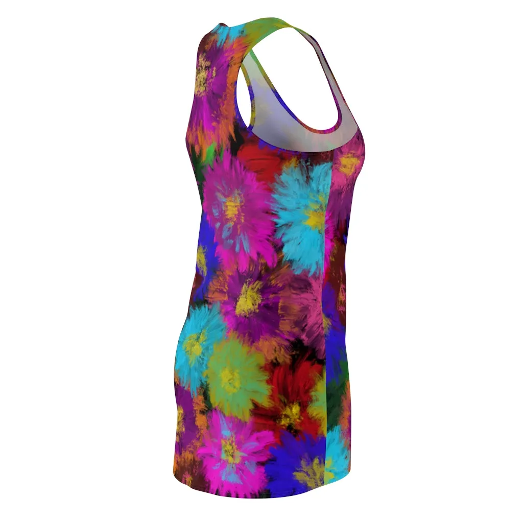Women's Cut & Sew Racerback Dress - Fancy Flora
