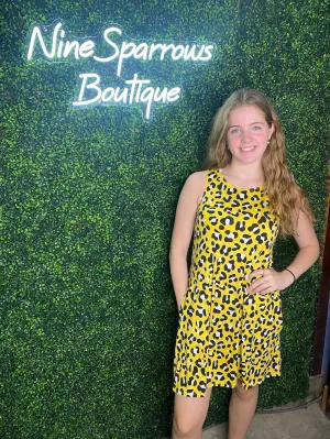 Yellow Leopard Dress